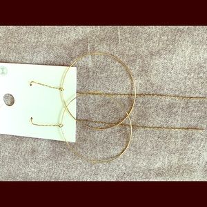 Large gold hoop earrings